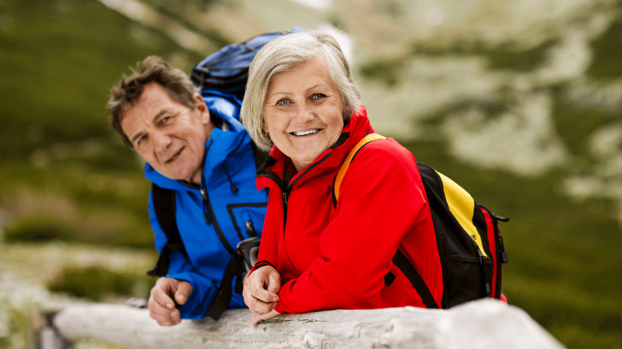 Middle Aged Couple Hiking