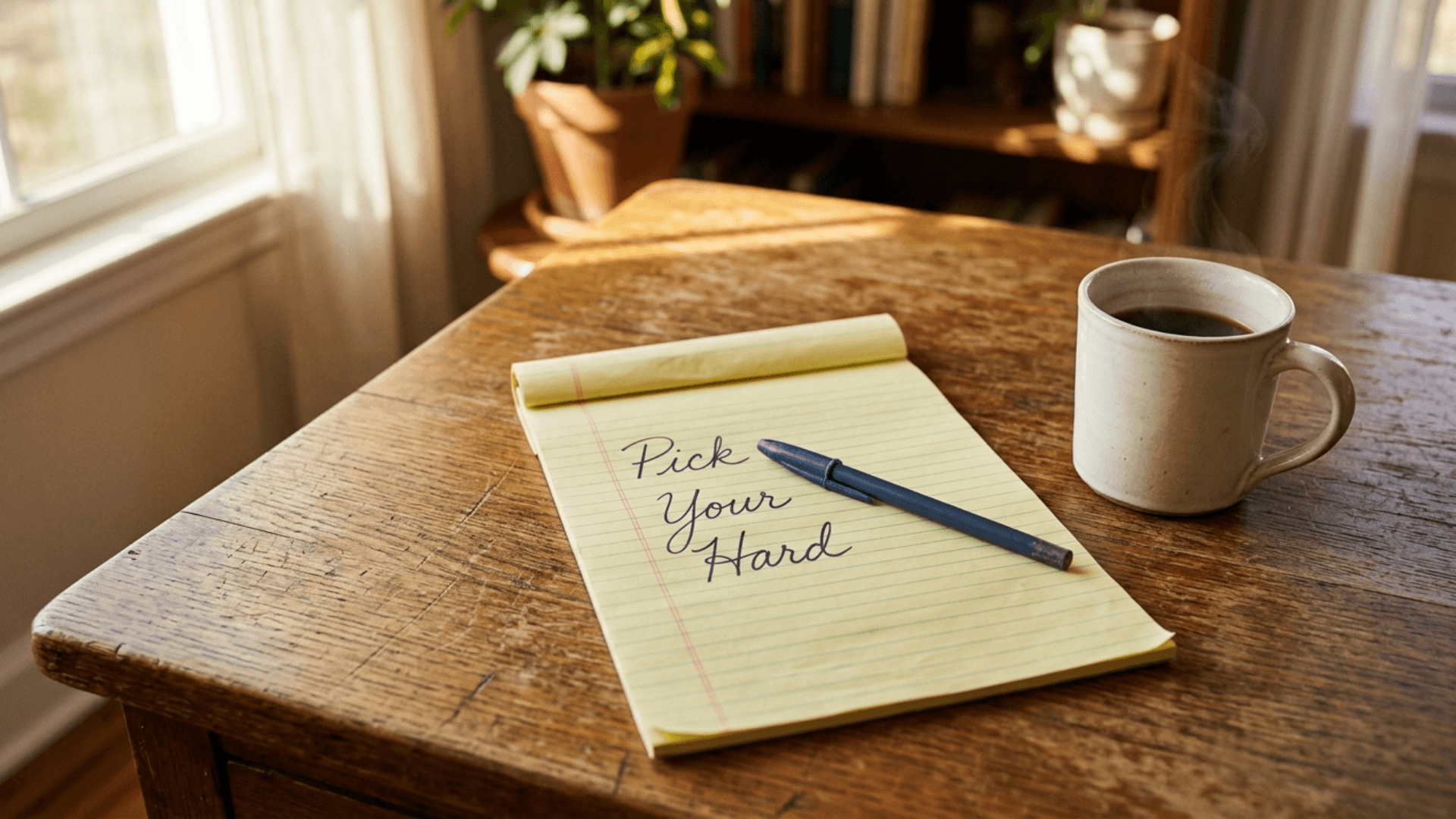 Yellow Legal pad with Pick Your Hard